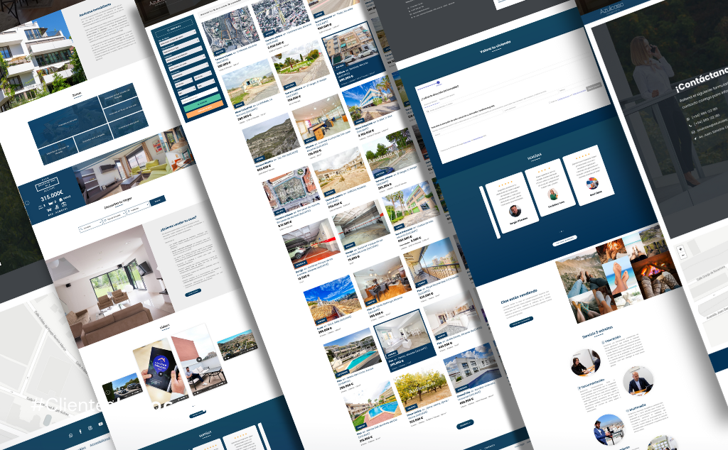 pantallazos diseño web para inmobiliaria en alicante
