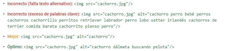 buen uso etiqueta ALT